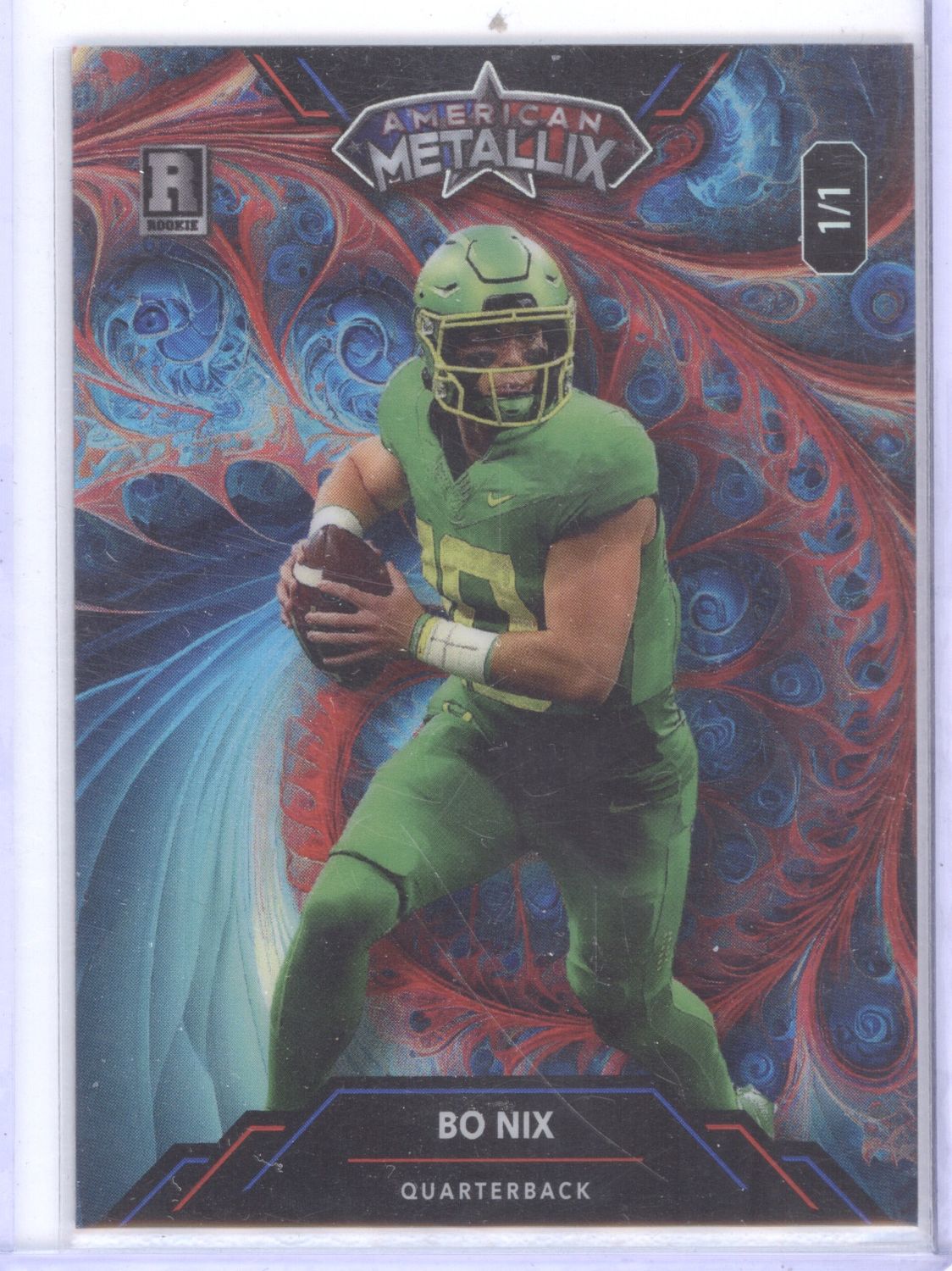 2023 Wild Card #WMF-BN Bo Nix American Metallix 1/1