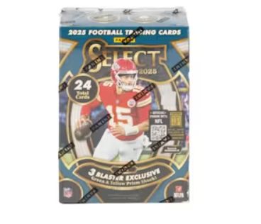 2025 Panini Select Football Blaster Box (Green &amp; Yellow Prizms!) (Blue Box)