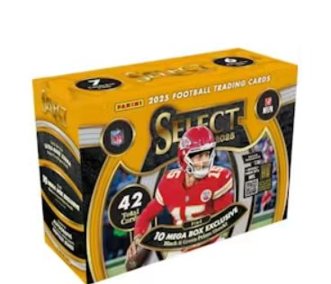 2025 Panini Select Football Mega Box (Black &amp; Green Prizm Shock Parallels!)