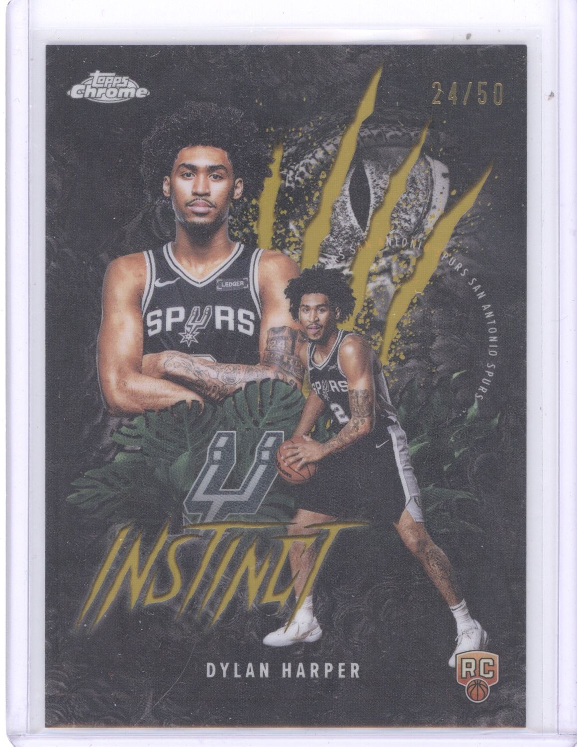 2025-26 Topps Chrome Instinct Dylan Harper Rookie Gold /50