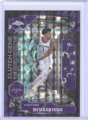 2025-26 Topps Chrome Clutch Gene Victor Wembanyama Purple /75