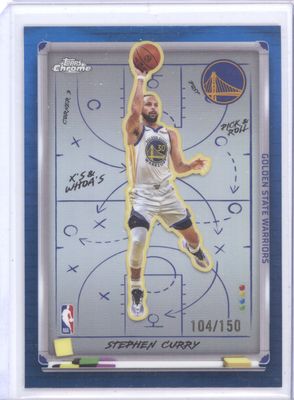 2025-26 Topps Chrome Stephen Curry X's &amp; Woah's Blue /150