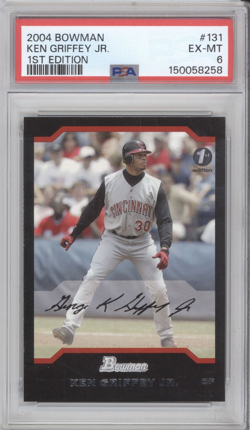 2004 Bowman #131 Ken Griffey Jr 1st edition PSA 6