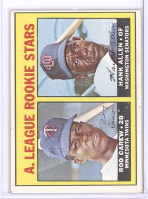 1967 Topps #569 Rod Carew / Hank Allen AL Rookie Stars