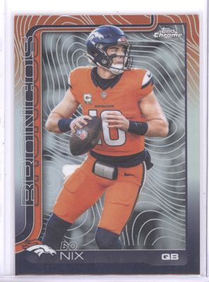 2025 Topps Chrome #88 Bo Nix Etch Refractor