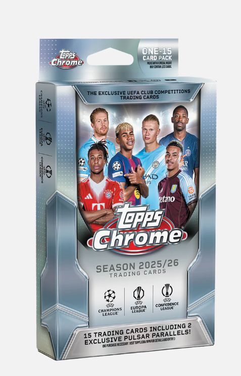 2025-26 Topps Chrome UEFA Club Competion Hanger Box