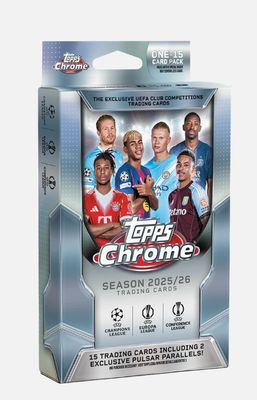 2025-26 Topps Chrome UEFA Club Competion Hanger Box