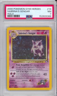 Sabrina's Gengar - Holo - Gym Heroes (G1) PSa 7