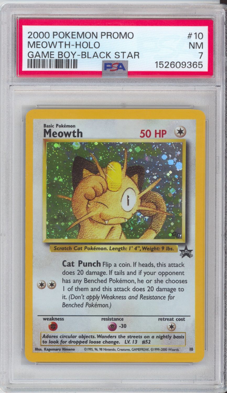 Meowth Holo - WoTC Promo (PR) PSA 7