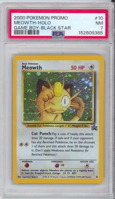 Meowth Holo - WoTC Promo (PR) PSA 7
