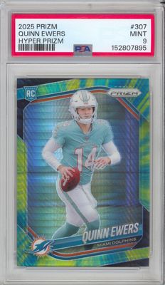 2025 Panini Prizm #307 Quinn Ewers Hyper Prizm #/200 PSA 9
