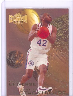 1997-98 Skybox Metal Universe Jerry Stackhouse Gold Universe