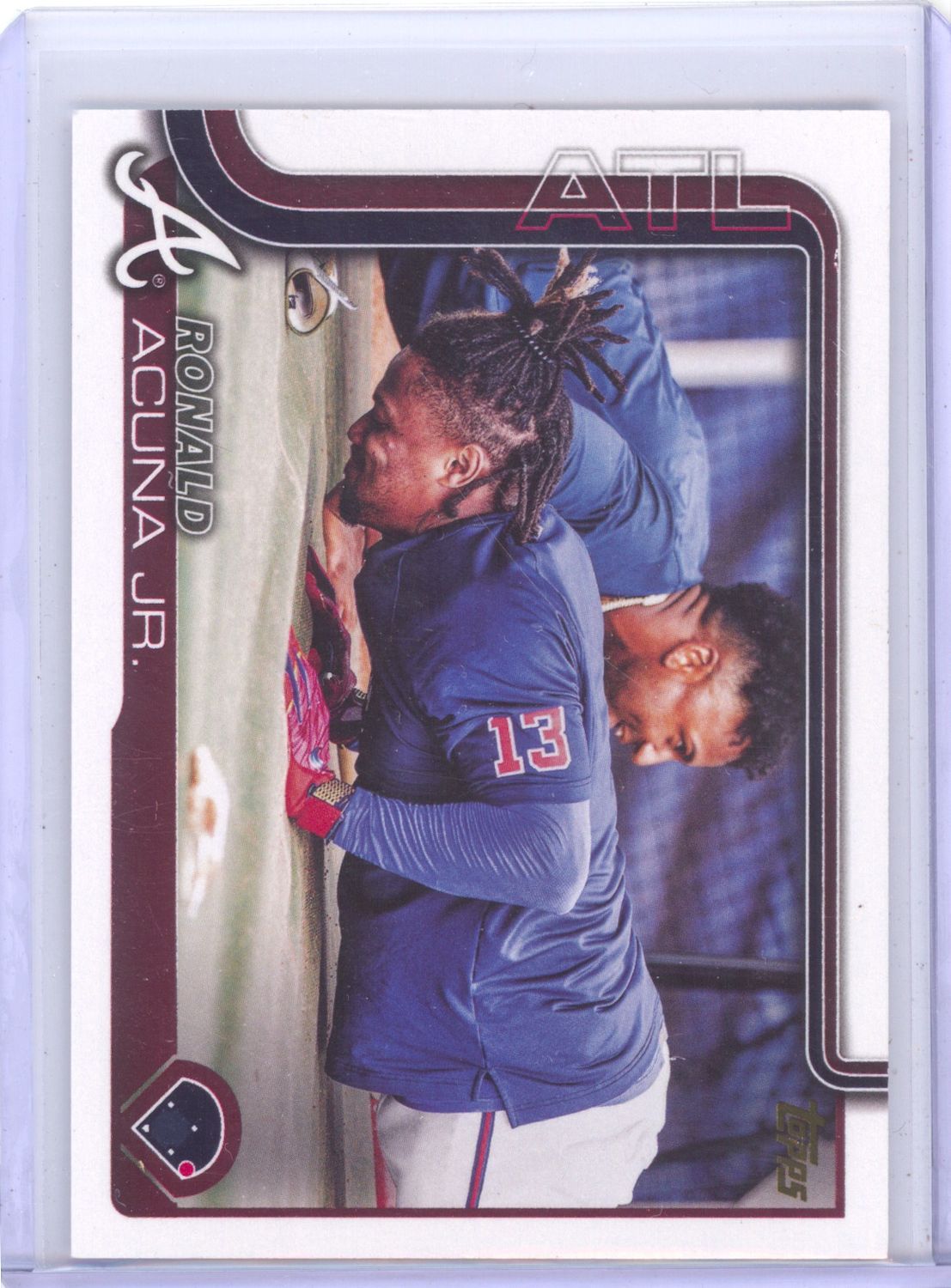 2025 Topps Series 1 #207 Ronald Acuna Jr.  Golden Mirror Image Variation SSP
