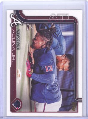 2025 Topps Series 1 #207 Ronald Acuna Jr.  Golden Mirror Image Variation SSP