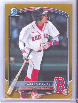 2025 Bowman Chrome #BDC-13 Franklin Arias Gold Refractor #/50
