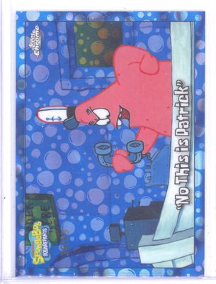 2025 Topps Chrome Spongebob #67 "No This is Patrick" Blue Refractor #/99
