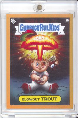 2022 Topps Garbage Pail Kids Blowout Mike Trout Orange Foil #/50