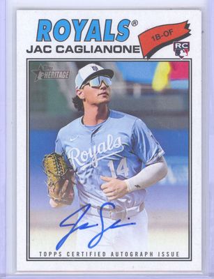 2026 Topps Herritage #JCAG Jac Caglianone Blue Ink Autograph