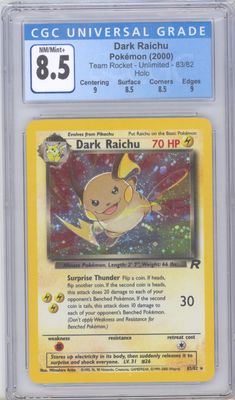 Dark Raichu - Team Rocket (TR) CGC 8.5