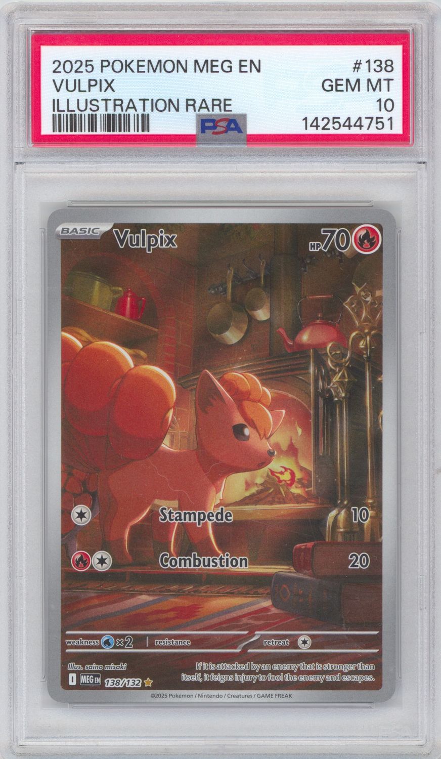 Vulpix - 138/132 - ME01: Mega Evolution (MEG) PSA 10
