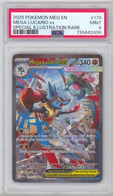 Mega Lucario ex - 179/132 - ME01: Mega Evolution (MEG) PSA 9