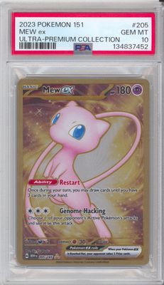 Mew ex - 205/165 (151 Metal Card) - SV: Scarlet &amp; Violet 151 (MEW) PSA 10