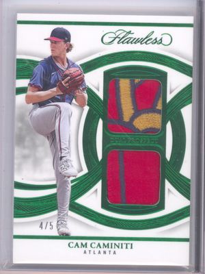 2025 Panini Flawless #DPP-CC Cam Caminiti Green Dual Patch #/5