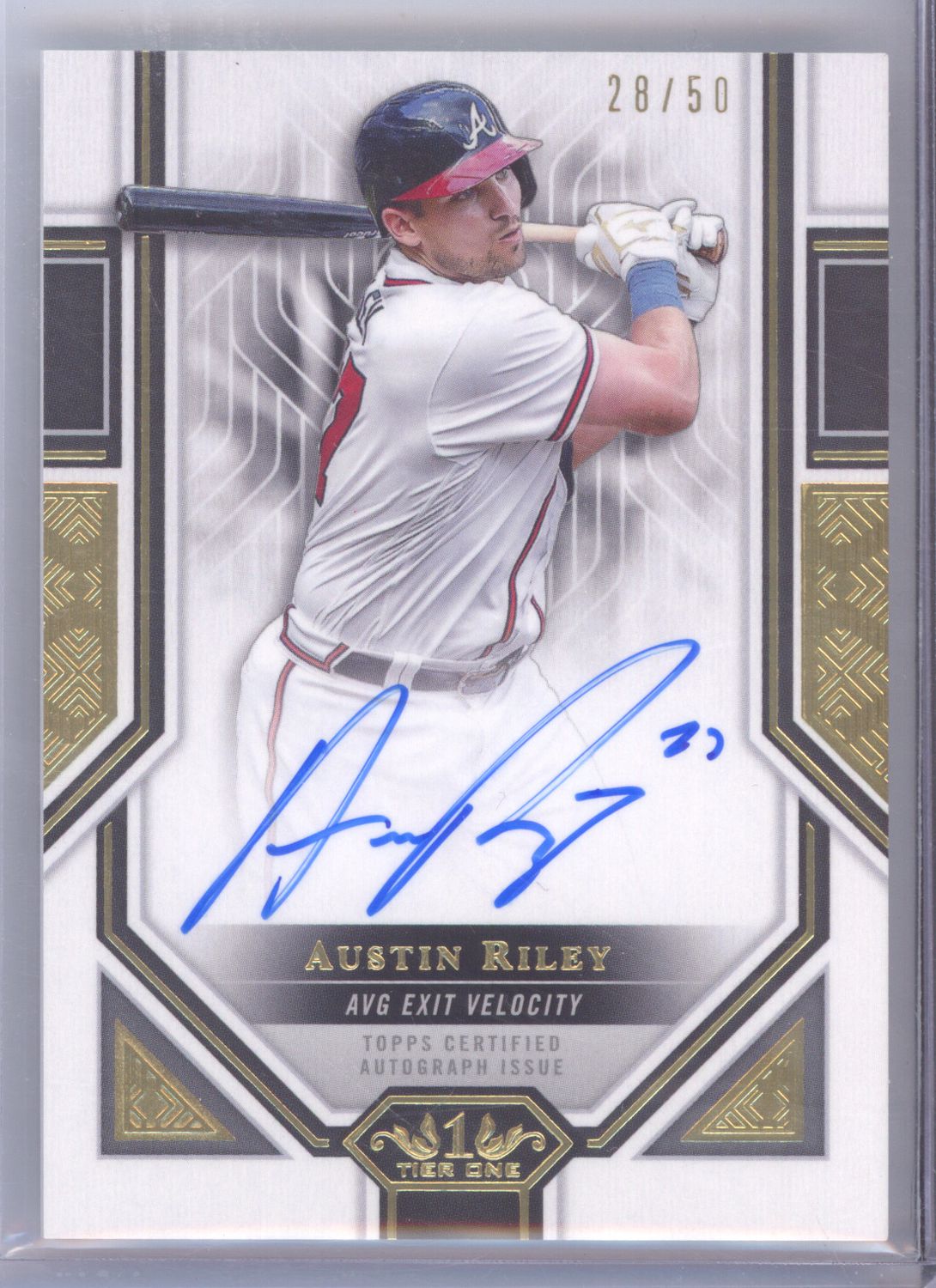 2023 Topps Tier One #AS-AR Austin Riley Advanced Stat Stars Autographs #/50