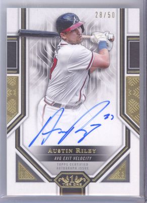 2023 Topps Tier One #AS-AR Austin Riley Advanced Stat Stars Autographs #/50