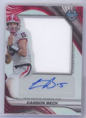 2024 Bowman Chrome #PJA-CBE Carson Beck Prospect Jumbo Relic Autograph