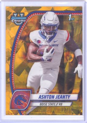 2024 Bowman Chrome #17 Ashton Jeanty Bowman 1st Gold Sapphire Refractor #/50