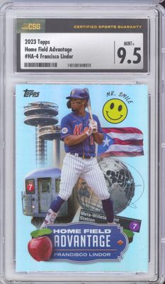 2023 Topps #HA-4 Francisco Lindor Home Field Advantage CSG 9.5