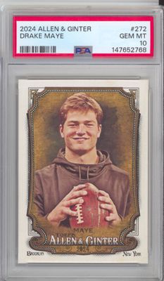 2024 Topp Allen and Ginter Drake Maye PSA 10