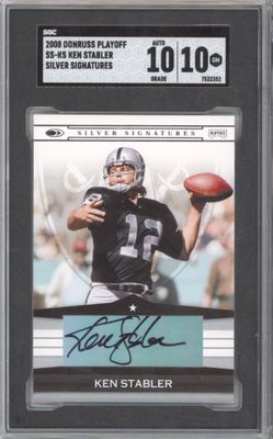 2008 Donruss Playoff SS-KS Ken Stabler Silver Signatures