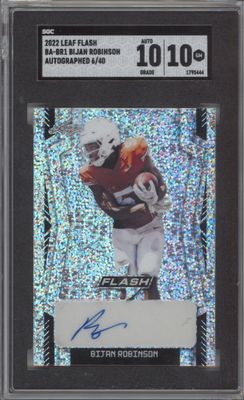 2022 Leaf Flash BA BR1 Bijan Robinson Auto /40 SGC 10-10