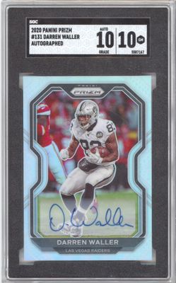 2020 Panini Prizm 131 Darren Waller Autograph Silver Prizm SGC 10 Autograph 10