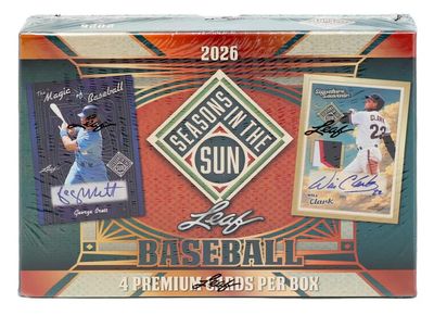 2026 Leaf Seasons in the Sun Baseball Hobby Box
