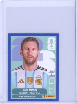2026 Panini FIFA World Cup #ARG17 Lionel Messi Blue Sticker