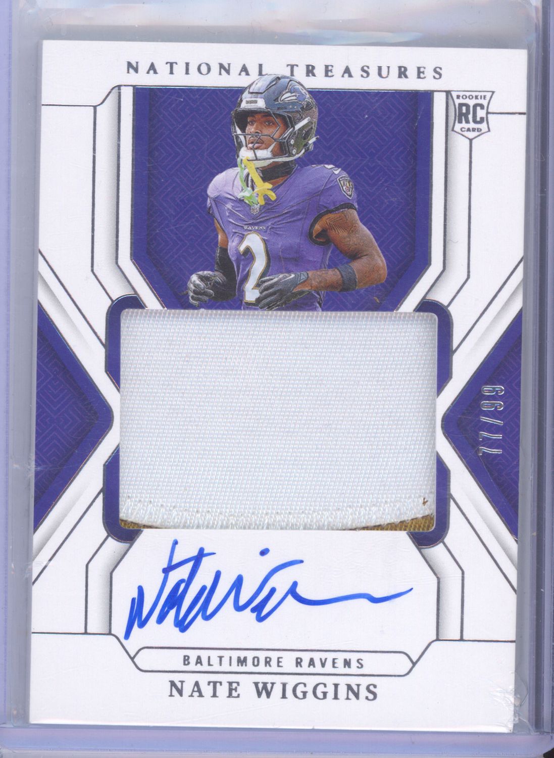 2024 Panini National Treasures #192 Nate Wiggins Rookie Patch Autograph /99
