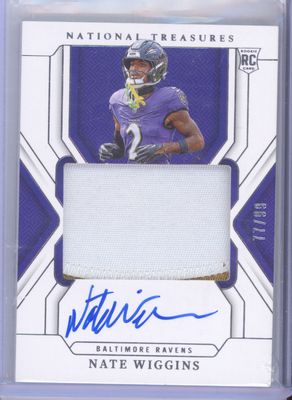 2024 Panini National Treasures #192 Nate Wiggins Rookie Patch Autograph /99