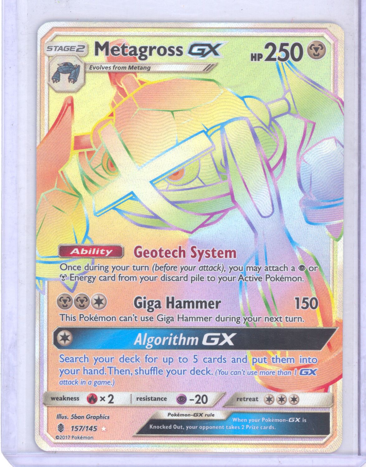 Metagross GX (Secret) - SM - Guardians Rising (SM02) - LP (8/31)