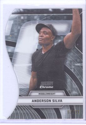 2026 Topps Chrome Stadium Club #TV-30 Anderson Silva Triumvirates Refractor #/99