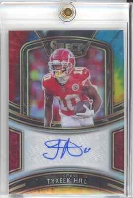 2020 Panini Select #SL-THI Tyreek Hill Tye-Dye Autograph #/25