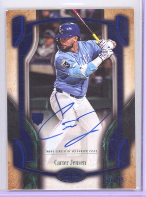 2026 Topps Tier One #BOA-CJ Carter Jensen Blue Autograph #/99