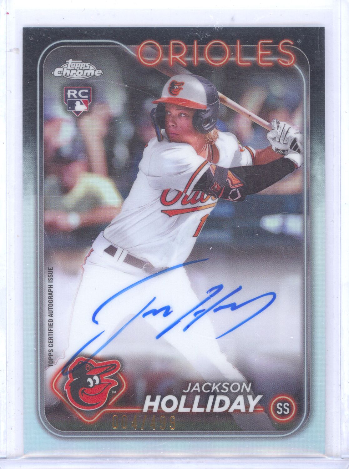 2024 Topps Chrome #RA-JH Jackson Holliday Autograph Refractor #/499