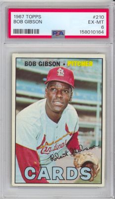 1967 Topps 210 Bob Gibson PSA 6