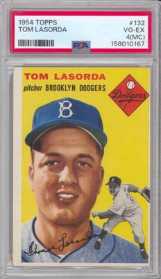 1954 Topps 132 Tom Lasorda PSA 4