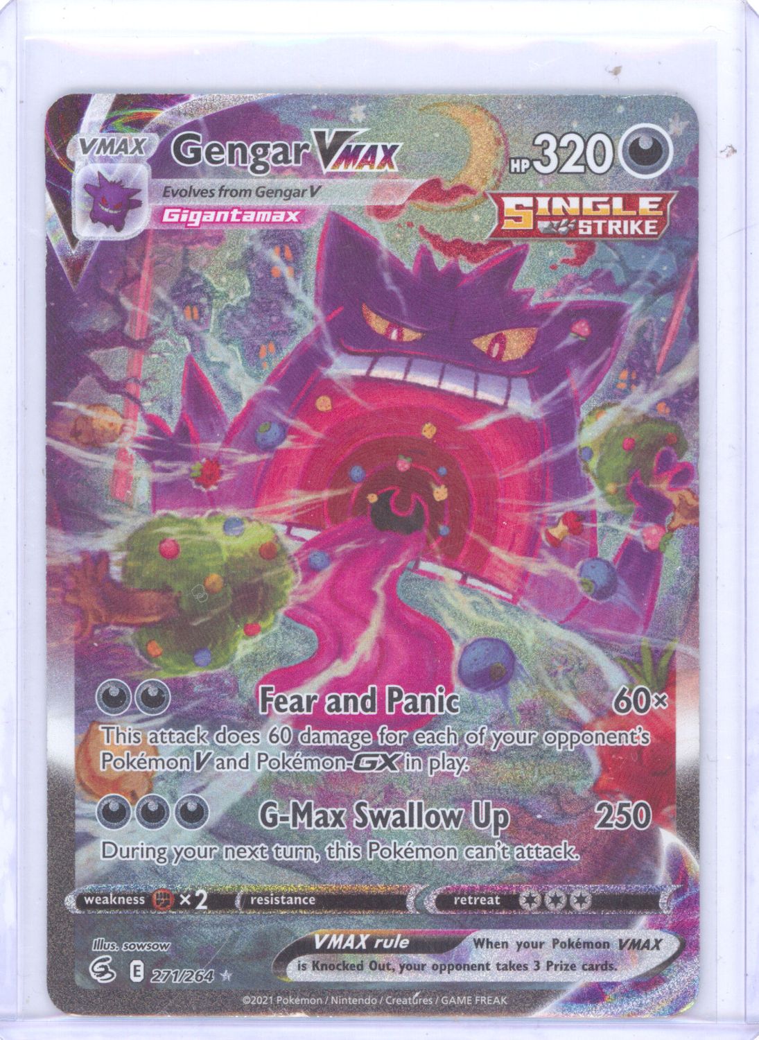 Gengar VMAX (Alternate Art Secret) - SWSH08: Fusion Strike (SWSH08) - LP 9/3