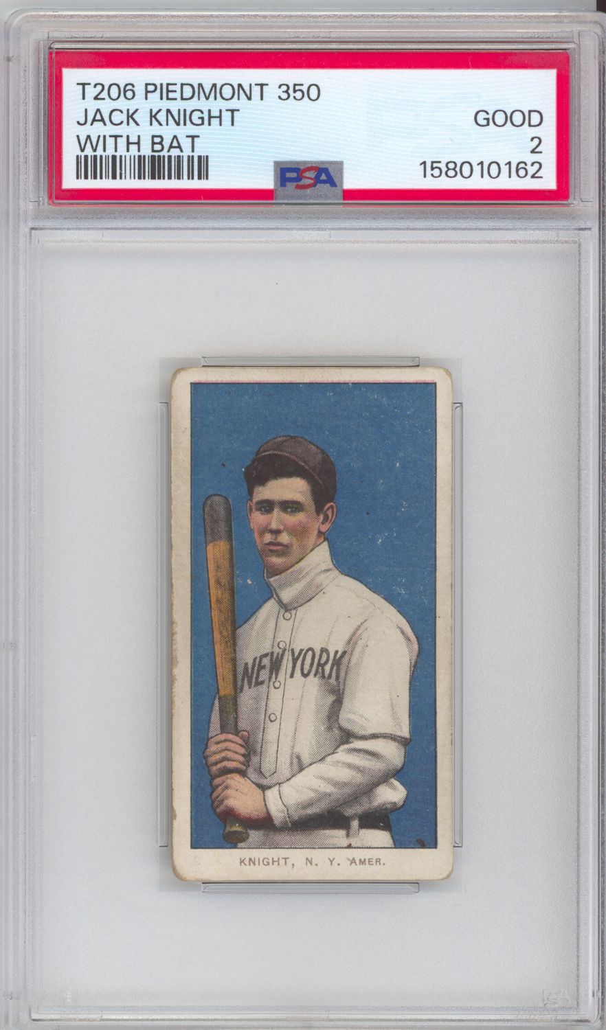 T206 Piedmont 350 Jack Knight With Bat PSA 2