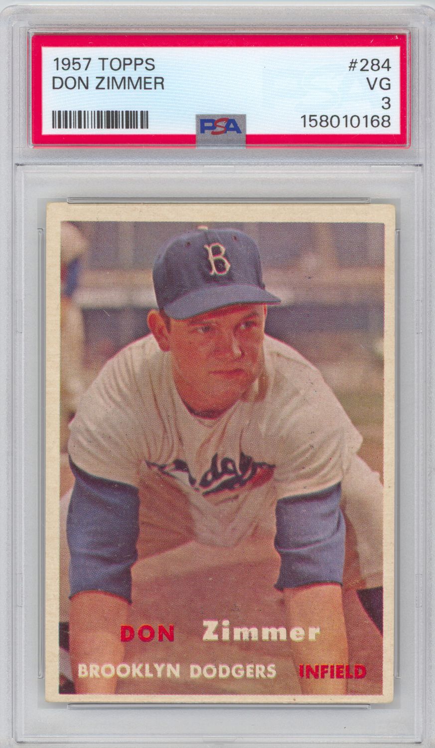 1957 Topps 284 Don Zimmer PSA 3